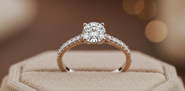 Elegant engagement ring showcasing diamond brilliance and quality