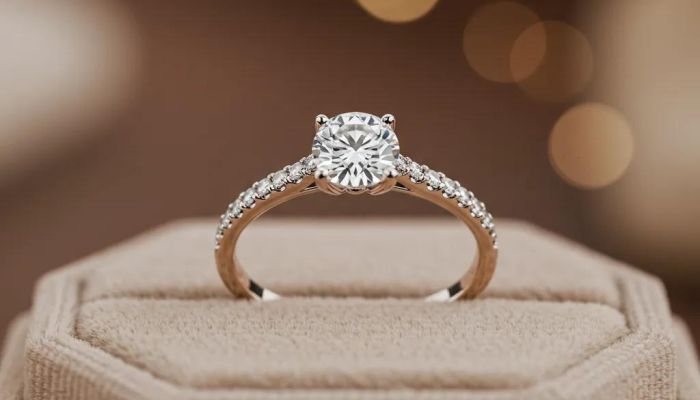 Elegant engagement ring showcasing diamond brilliance and quality